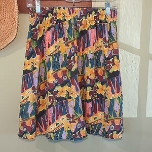 Jane Ashley Silk Shorts, 26" High Waist with Elastic, Wide Leg, Pockets,